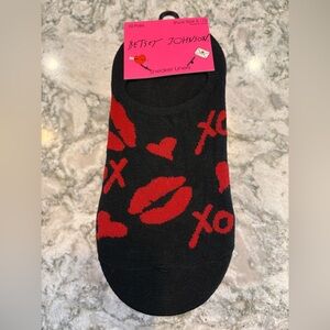 NWT Betsey Johnson Valentine’s Day Sneaker Liner Socks, 10 pairs, Shoe Size 5-10